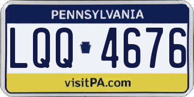 PA license plate LQQ4676