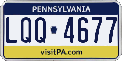 PA license plate LQQ4677