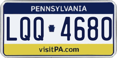 PA license plate LQQ4680