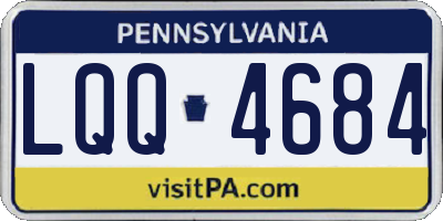 PA license plate LQQ4684