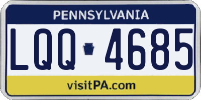 PA license plate LQQ4685
