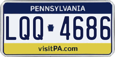 PA license plate LQQ4686