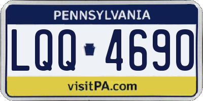 PA license plate LQQ4690
