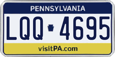PA license plate LQQ4695