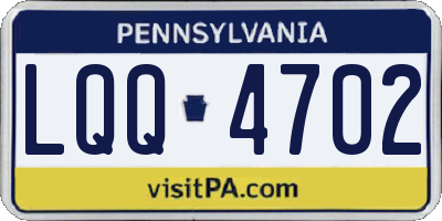 PA license plate LQQ4702