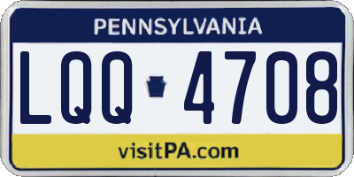 PA license plate LQQ4708