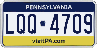 PA license plate LQQ4709