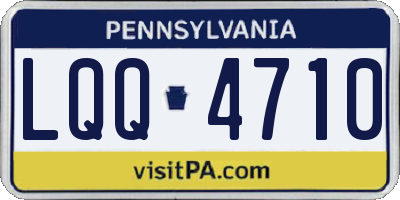 PA license plate LQQ4710