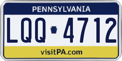 PA license plate LQQ4712