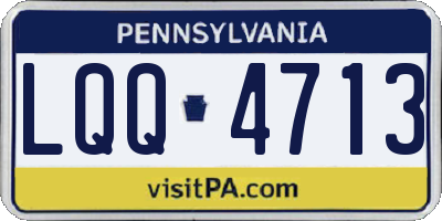 PA license plate LQQ4713