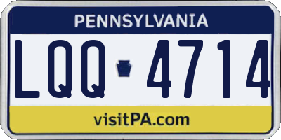 PA license plate LQQ4714