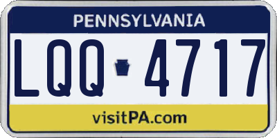 PA license plate LQQ4717