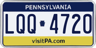PA license plate LQQ4720