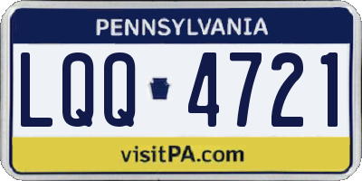 PA license plate LQQ4721