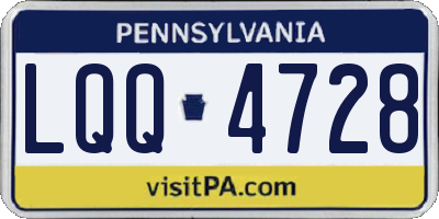 PA license plate LQQ4728
