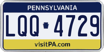 PA license plate LQQ4729
