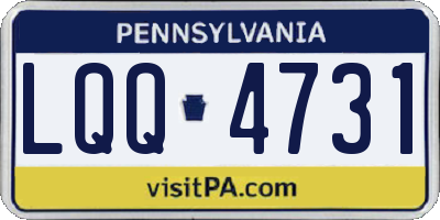 PA license plate LQQ4731
