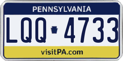 PA license plate LQQ4733