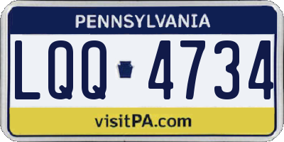 PA license plate LQQ4734