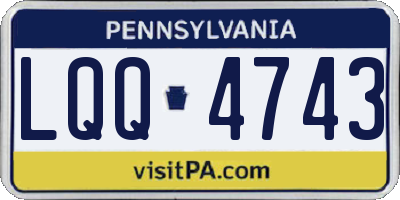 PA license plate LQQ4743