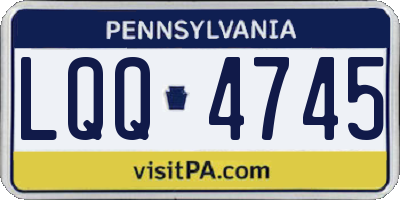 PA license plate LQQ4745