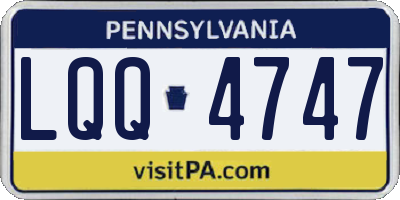 PA license plate LQQ4747
