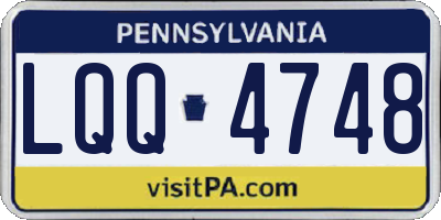 PA license plate LQQ4748