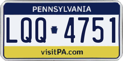 PA license plate LQQ4751