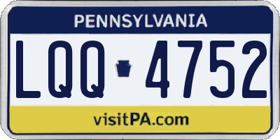 PA license plate LQQ4752