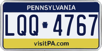 PA license plate LQQ4767
