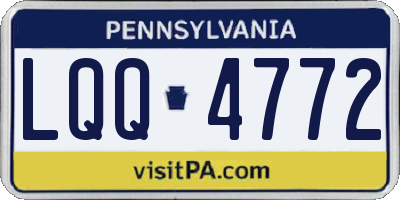 PA license plate LQQ4772
