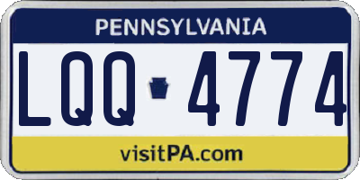PA license plate LQQ4774