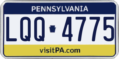 PA license plate LQQ4775