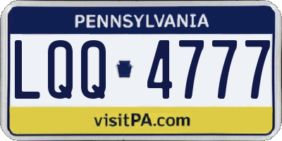 PA license plate LQQ4777