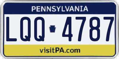 PA license plate LQQ4787