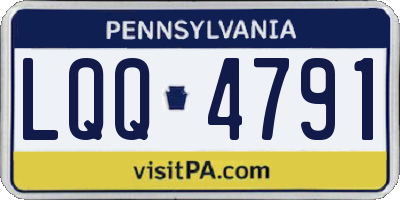 PA license plate LQQ4791
