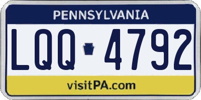 PA license plate LQQ4792