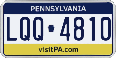 PA license plate LQQ4810