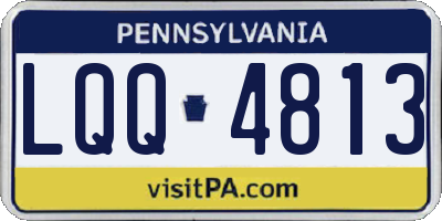 PA license plate LQQ4813