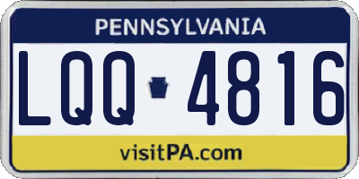 PA license plate LQQ4816