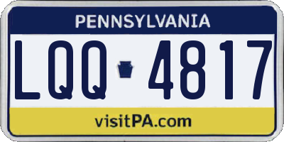 PA license plate LQQ4817