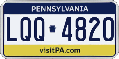 PA license plate LQQ4820