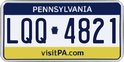 PA license plate LQQ4821