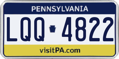 PA license plate LQQ4822