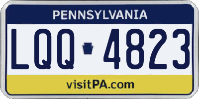 PA license plate LQQ4823