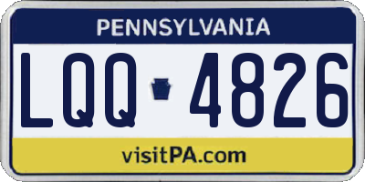 PA license plate LQQ4826
