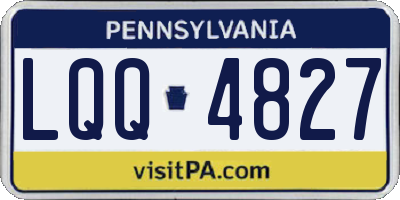 PA license plate LQQ4827