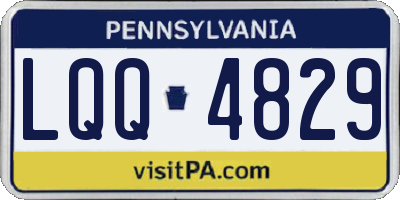 PA license plate LQQ4829