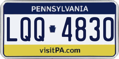 PA license plate LQQ4830