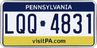 PA license plate LQQ4831